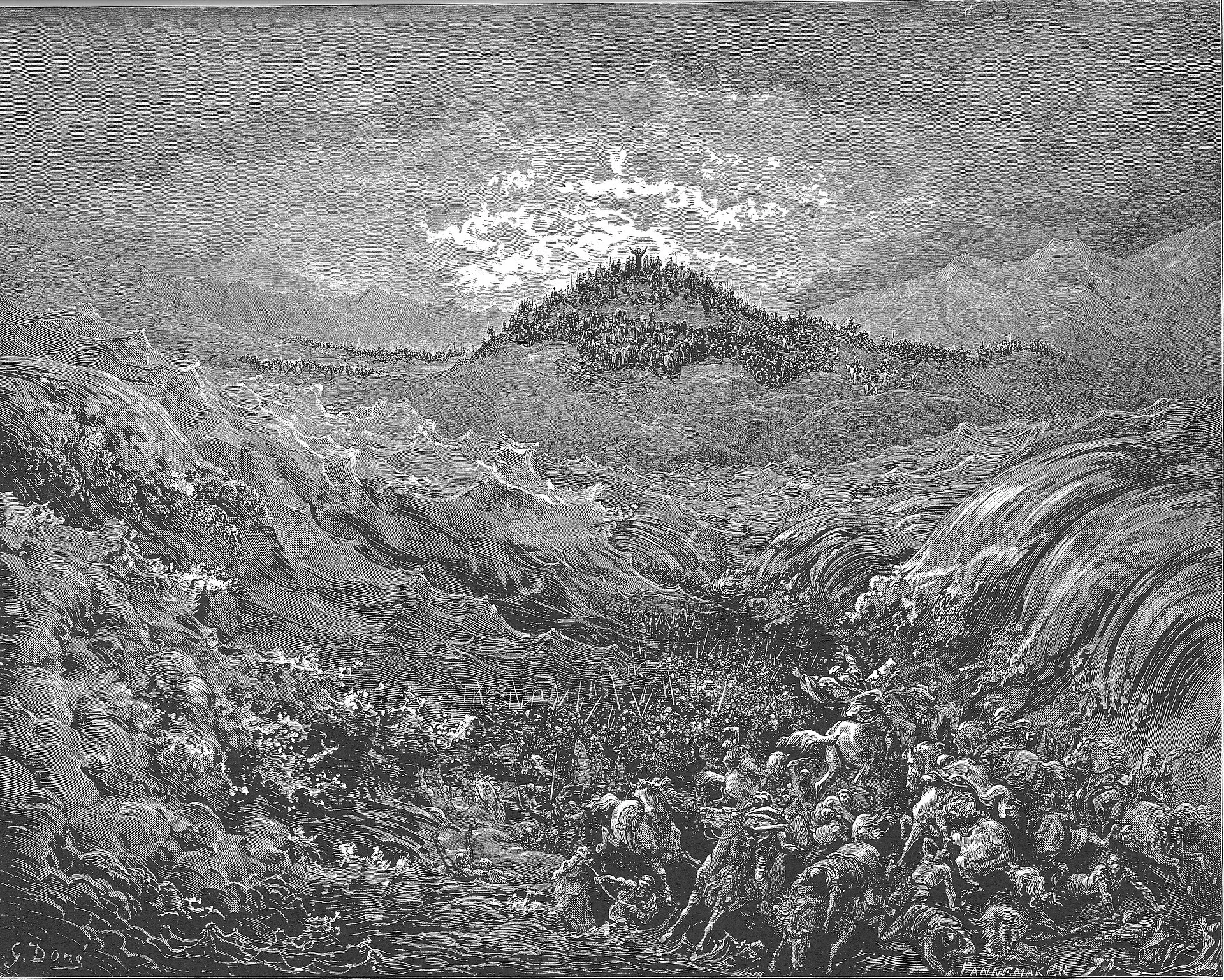Êxodo — gravura de Gustave Doré