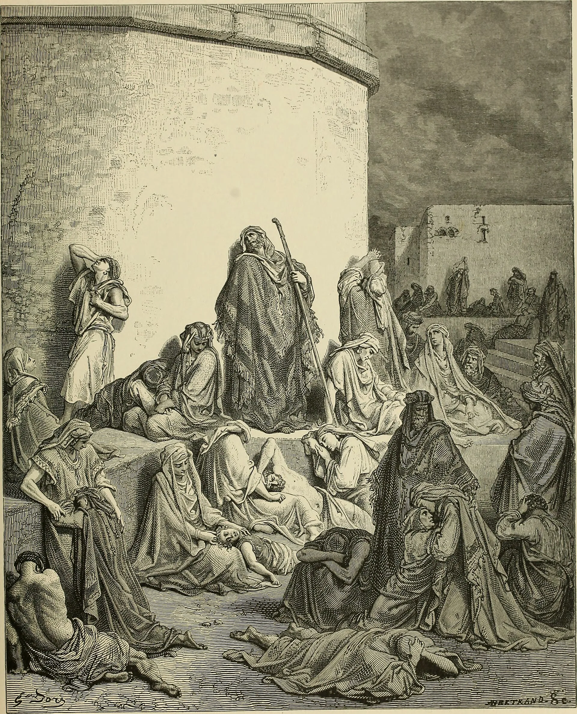 Lamentações — gravura de Gustave Doré